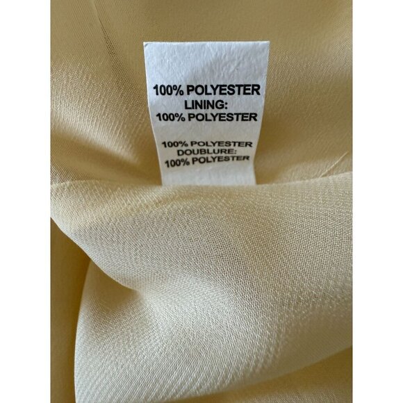 NWT Ramy Brook Tanya V-Neck‎ Satin Long Sleeve Mini Dress Daffodil Yellow Size 2 - Picture 5 of 13